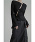 Asymmetric Cut-Out Hook Cardigan